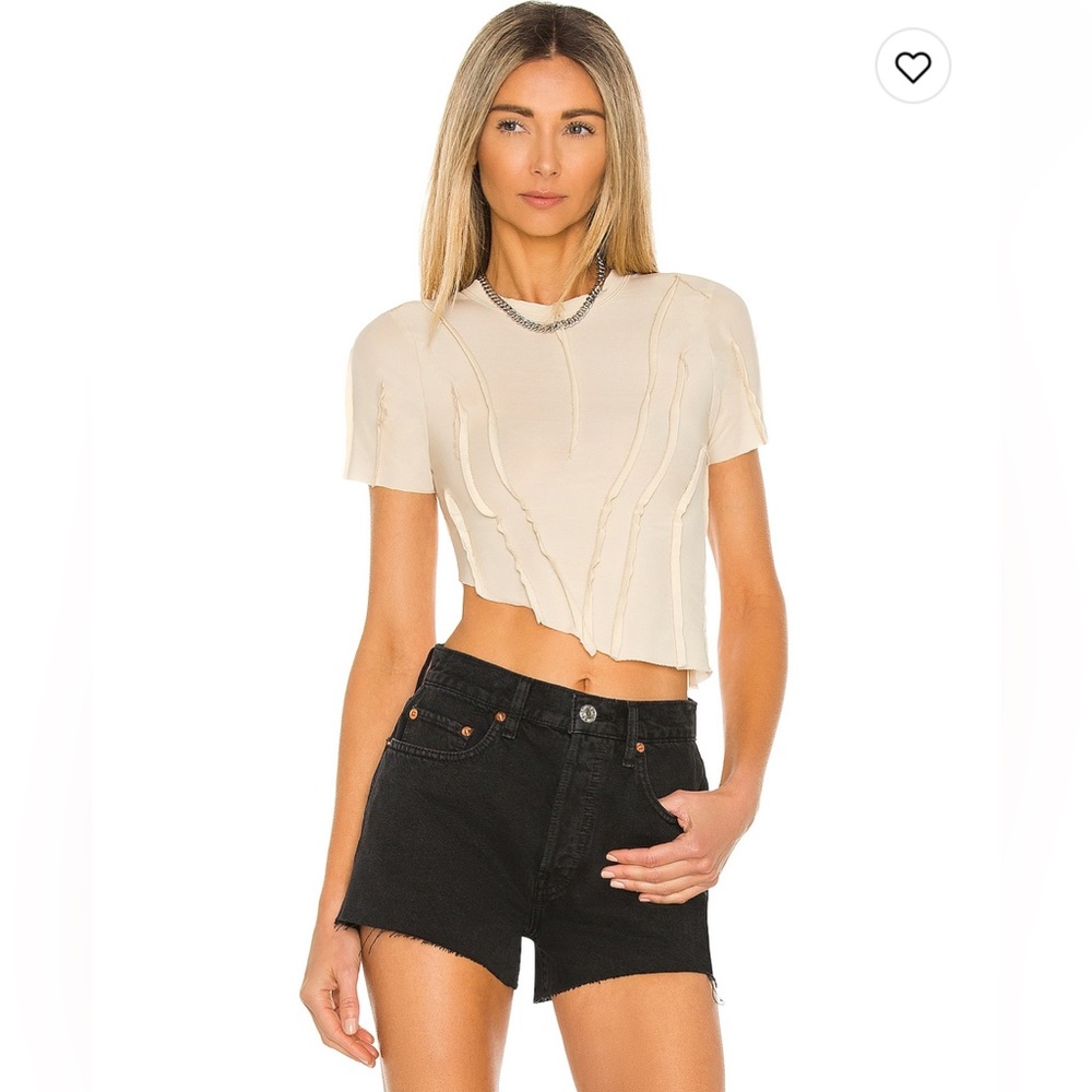 Sami Miro asymmetric mesh tee